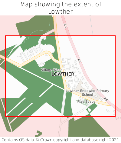 Map showing extent of Lowther as bounding box
