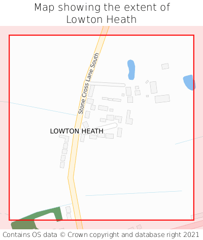 Map showing extent of Lowton Heath as bounding box