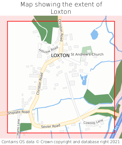 Map showing extent of Loxton as bounding box