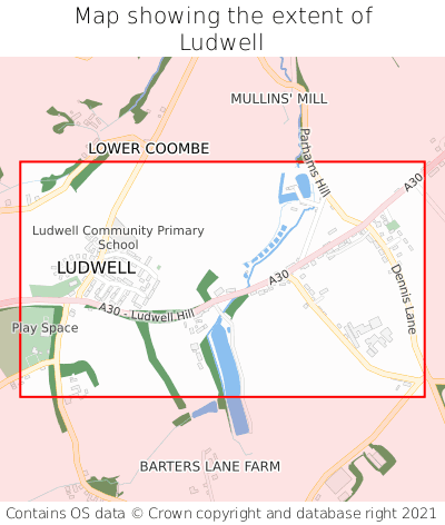 Map showing extent of Ludwell as bounding box