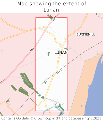 Map showing extent of Lunan as bounding box