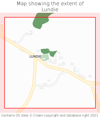 Map showing extent of Lundie as bounding box