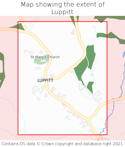 Map showing extent of Luppitt as bounding box