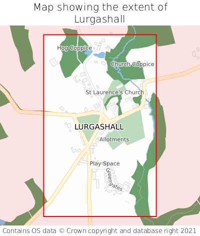 Map showing extent of Lurgashall as bounding box