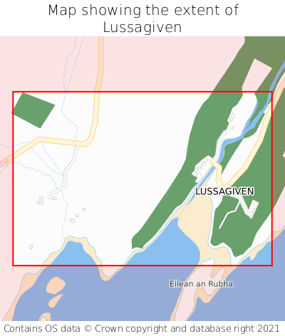 Map showing extent of Lussagiven as bounding box
