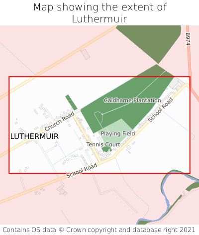 Map showing extent of Luthermuir as bounding box