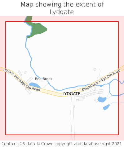 Map showing extent of Lydgate as bounding box