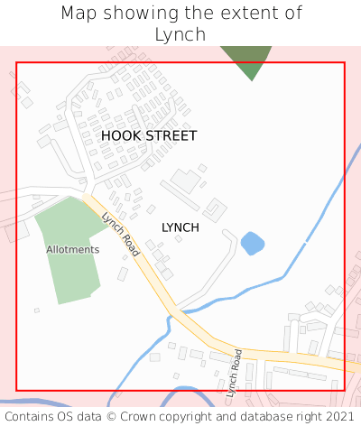 Map showing extent of Lynch as bounding box