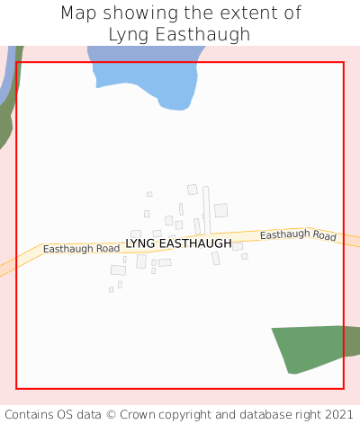 Map showing extent of Lyng Easthaugh as bounding box