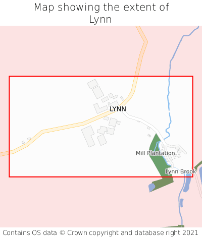 Map showing extent of Lynn as bounding box