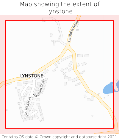 Map showing extent of Lynstone as bounding box