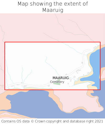 Map showing extent of Maaruig as bounding box