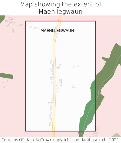 Map showing extent of Maenllegwaun as bounding box