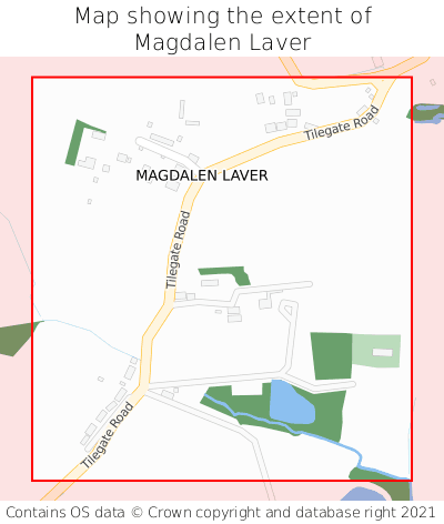 Map showing extent of Magdalen Laver as bounding box