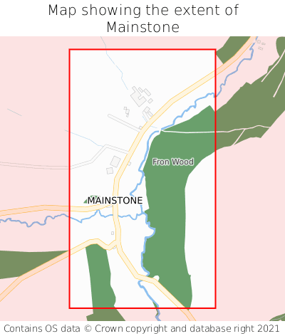 Map showing extent of Mainstone as bounding box