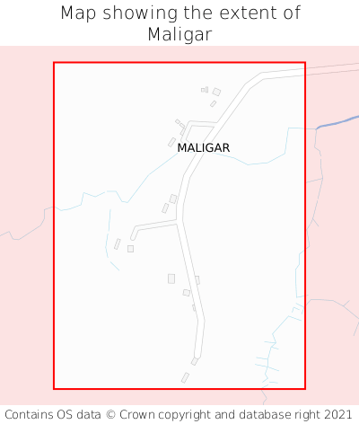Map showing extent of Maligar as bounding box