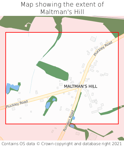 Map showing extent of Maltman's Hill as bounding box