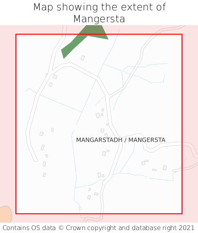 Map showing extent of Mangersta as bounding box