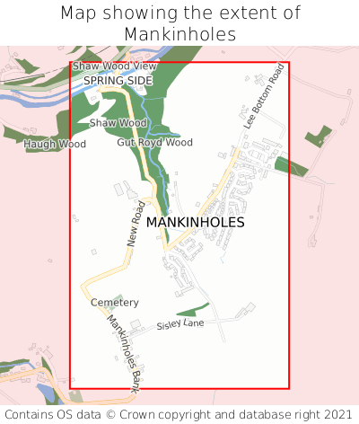Map showing extent of Mankinholes as bounding box