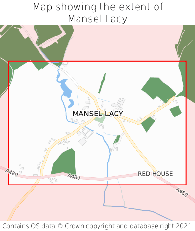 Map showing extent of Mansel Lacy as bounding box