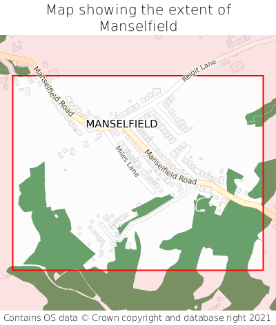 Map showing extent of Manselfield as bounding box