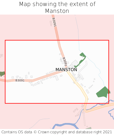 Map showing extent of Manston as bounding box