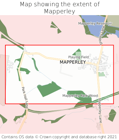 Map showing extent of Mapperley as bounding box