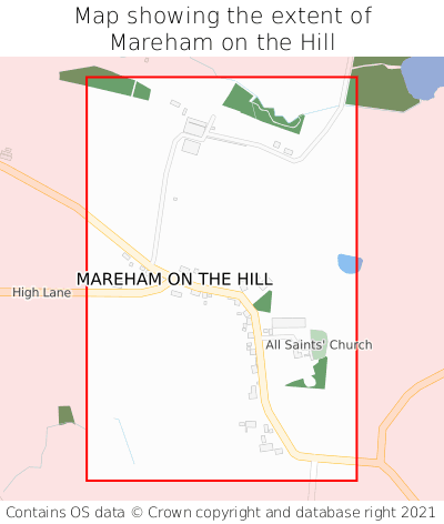 Map showing extent of Mareham on the Hill as bounding box
