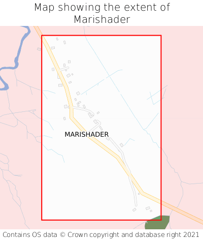 Map showing extent of Marishader as bounding box