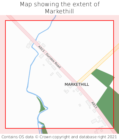 Map showing extent of Markethill as bounding box
