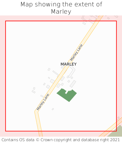 Map showing extent of Marley as bounding box