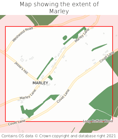 Map showing extent of Marley as bounding box