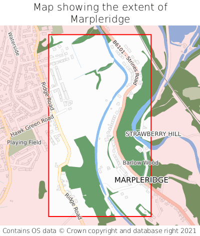 Map showing extent of Marpleridge as bounding box