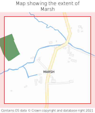 Map showing extent of Marsh as bounding box