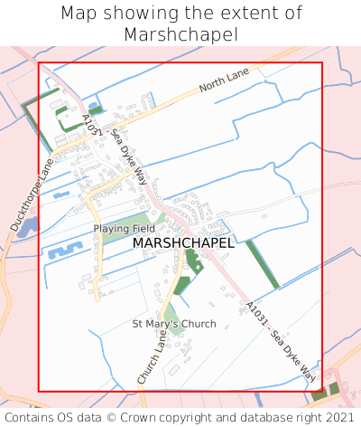 Map showing extent of Marshchapel as bounding box