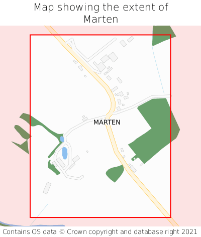 Map showing extent of Marten as bounding box