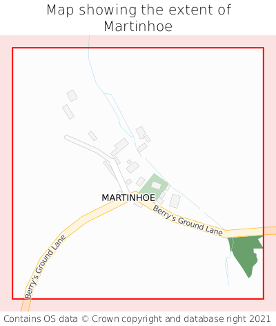 Map showing extent of Martinhoe as bounding box