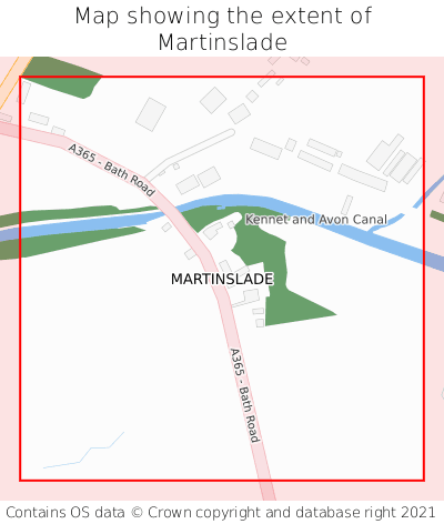 Map showing extent of Martinslade as bounding box