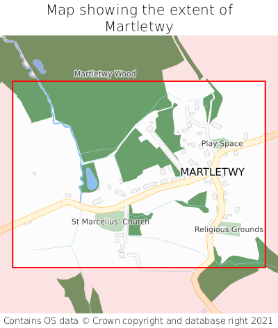Map showing extent of Martletwy as bounding box
