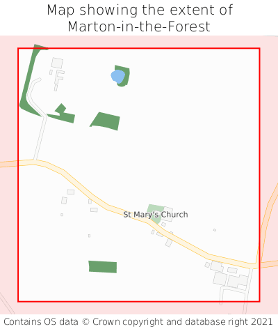 Map showing extent of Marton-in-the-Forest as bounding box
