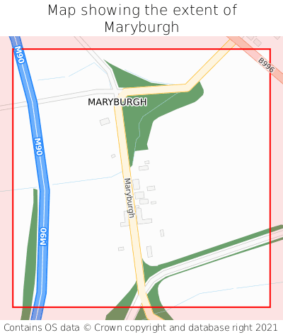 Map showing extent of Maryburgh as bounding box