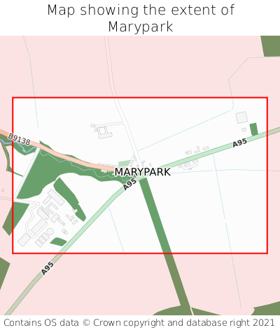 Map showing extent of Marypark as bounding box