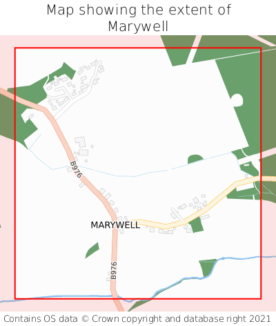 Map showing extent of Marywell as bounding box