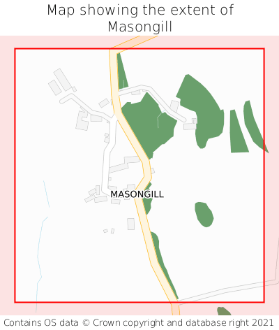 Map showing extent of Masongill as bounding box