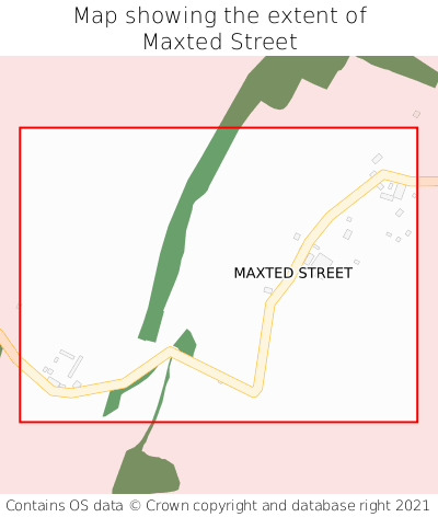 Map showing extent of Maxted Street as bounding box