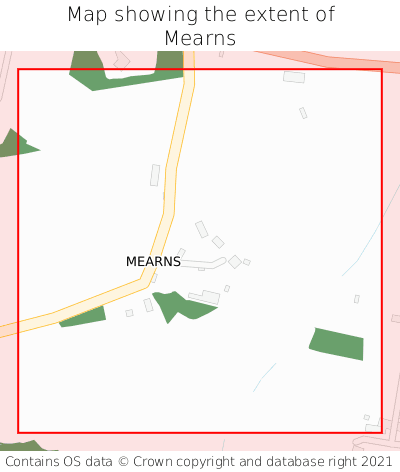 Map showing extent of Mearns as bounding box