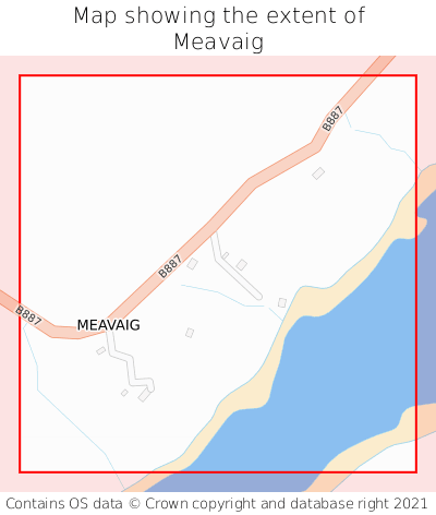 Map showing extent of Meavaig as bounding box