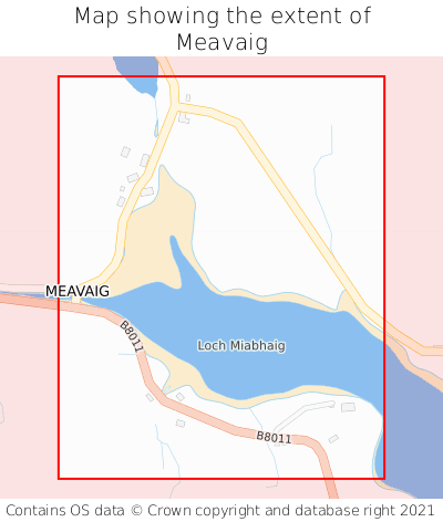 Map showing extent of Meavaig as bounding box