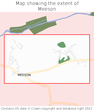 Map showing extent of Meeson as bounding box