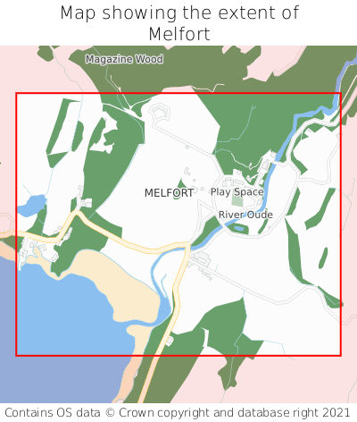 Map showing extent of Melfort as bounding box